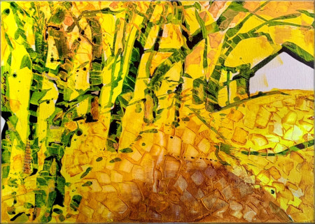 Vzpomínka - kombinovaná tech. na plátně 50 x 70 cm - 2022-23 - 27000,-Kč 